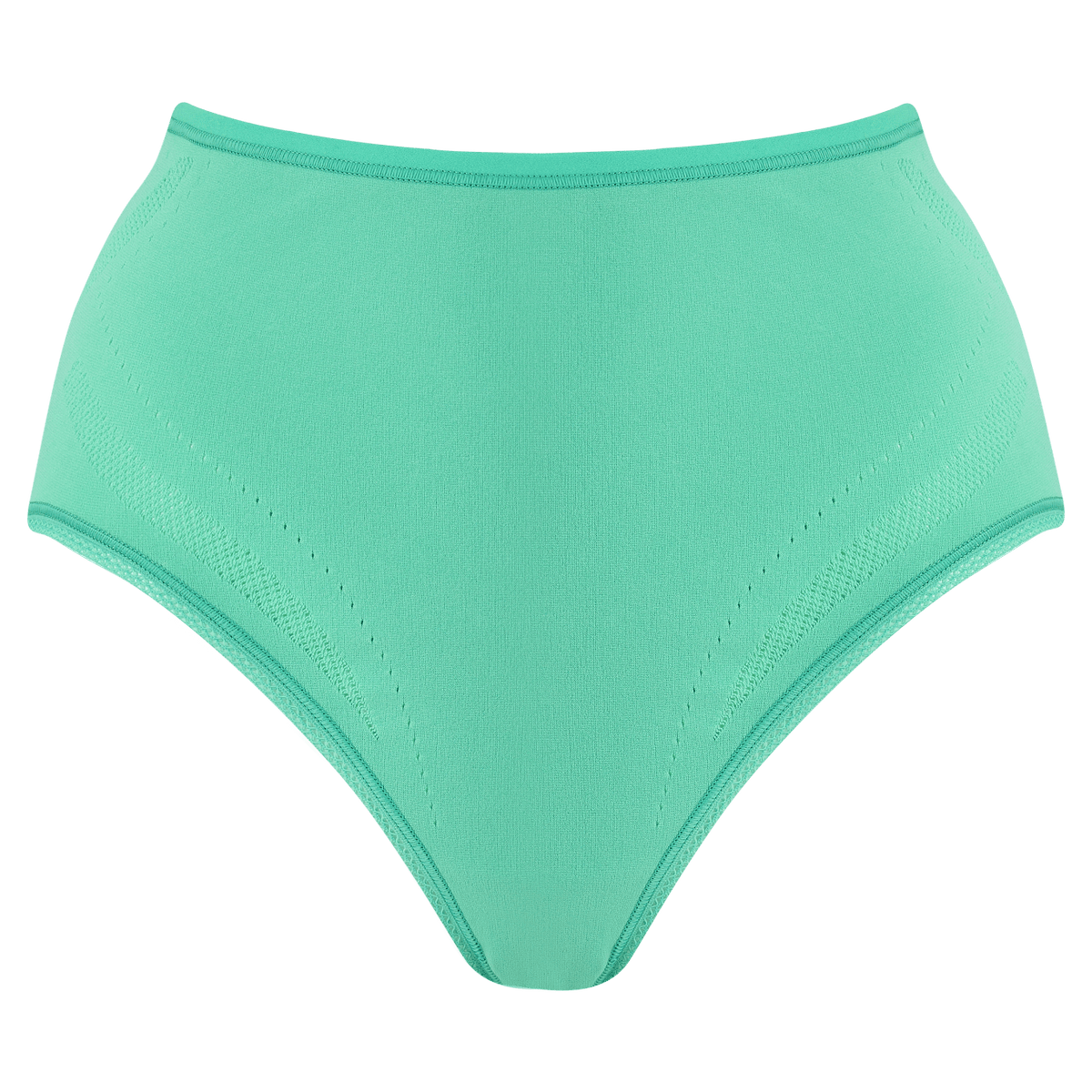 Front view of the Ultra high waist knickers in Jade Green