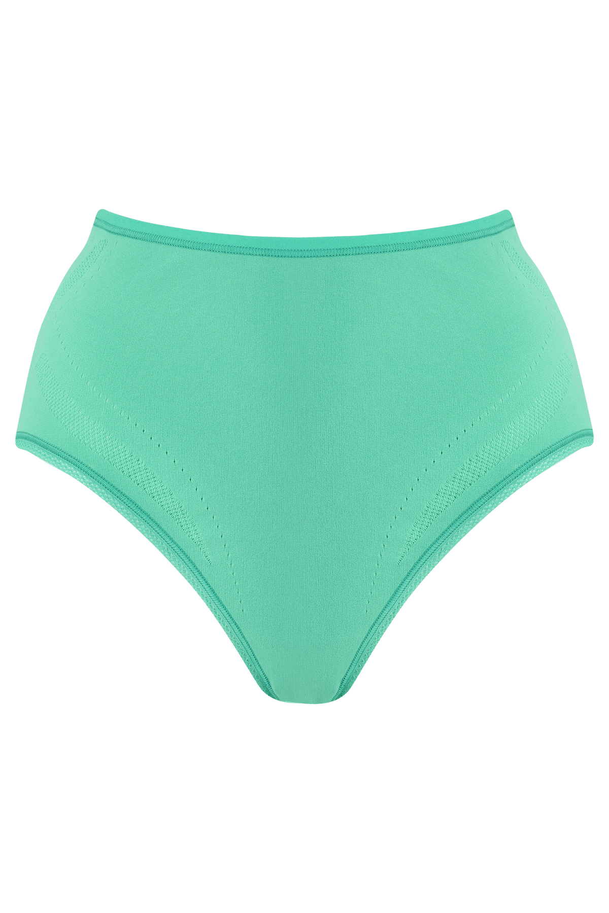 Front view of the Ultra high waist knickers in Jade Green