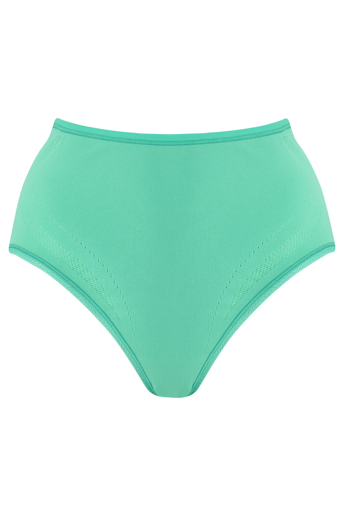 Front view of the Ultra high waist knickers in Jade Green