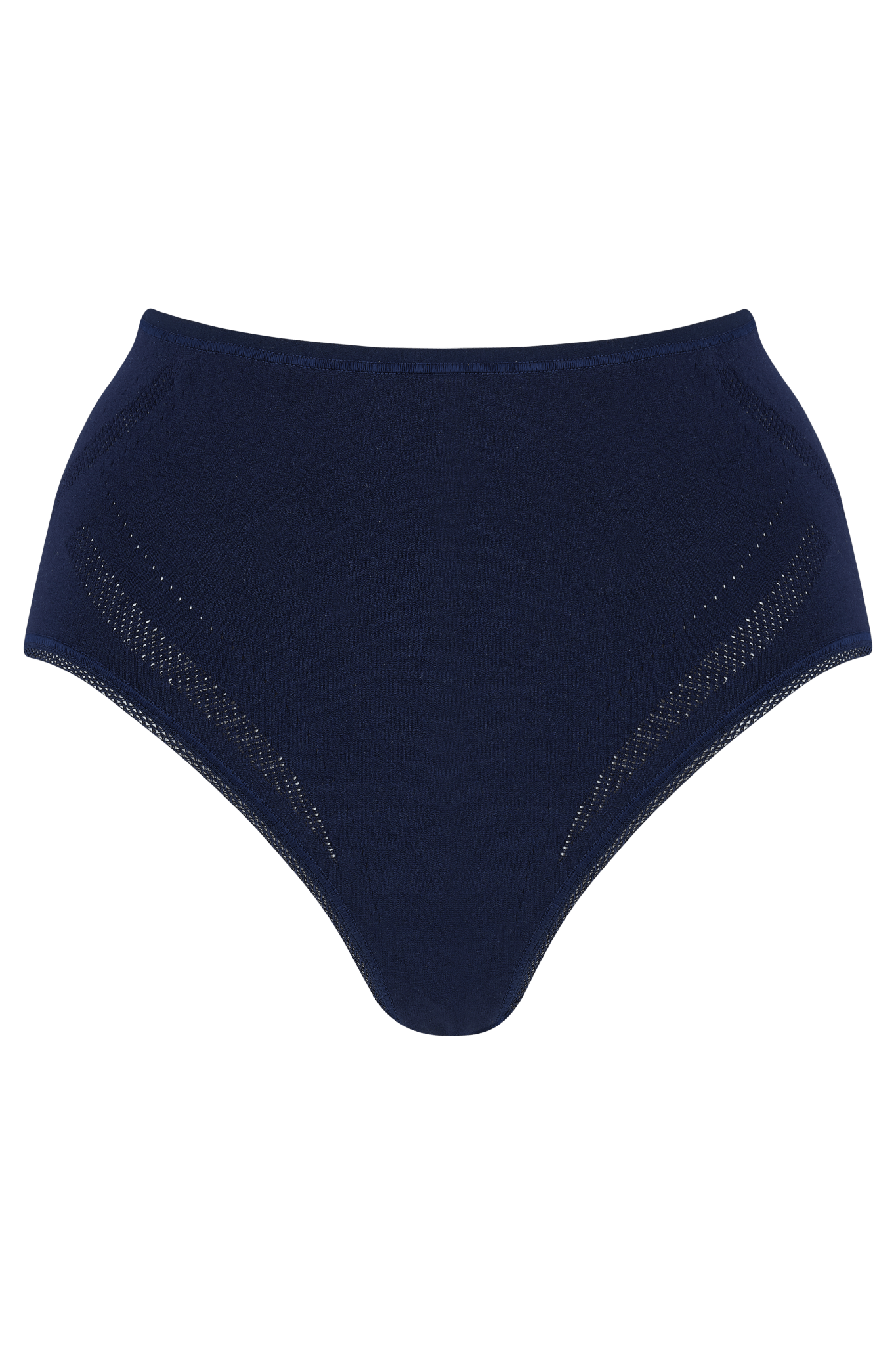 Pack shot of the front of the Ultra high waist knickers in navy.